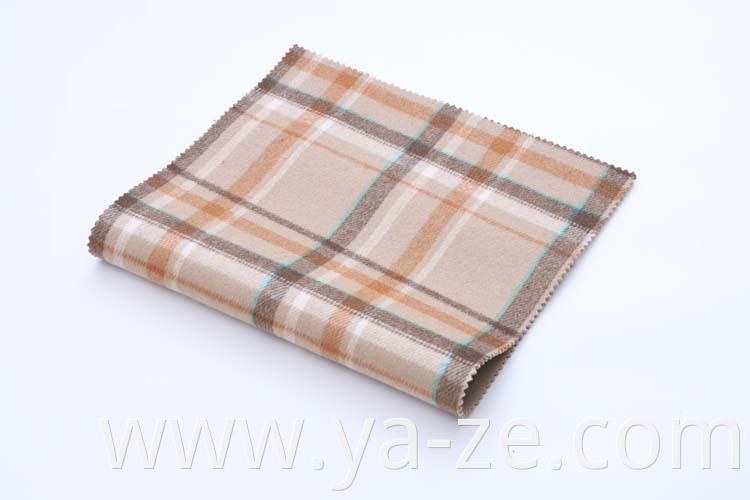 Good price double-faced check tweed plaid tartan fleece woven woolen wool manufacturer yarn dyed fabric for suit cloth